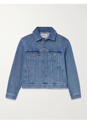 LOEWE - Anagram Embroidered Denim Jacket - Men - Blue - IT 46