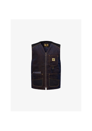 Mens Carhartt WIP x Nicholas Daley Logo-Embroidered Denim Vest