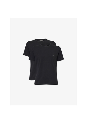 Mens Emporio Armani Logo-Print Pack Of Two Cotton-Jersey T-Shirts