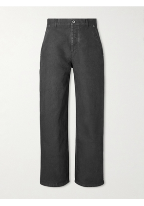 LOEWE - Straight-Leg Cotton Trousers - Men - Gray - IT 44