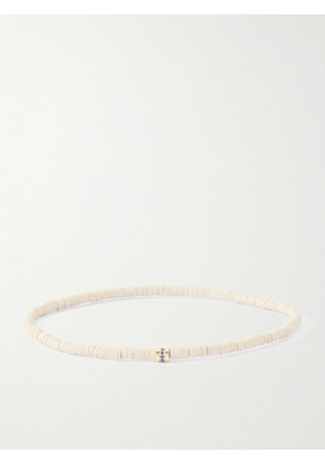 Luis Morais - 14-Karat Gold Sapphire Beaded Bracelet - Men - White