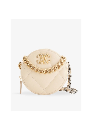 Womens Reselfridges Pre-Loved Chanel Round Leather Clutch With Chain