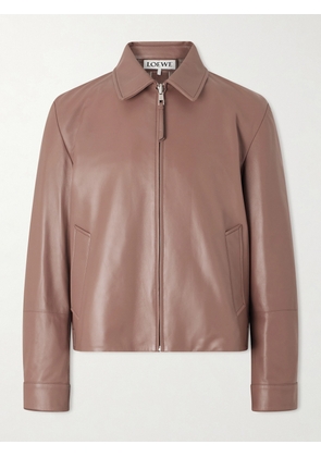 LOEWE - Reversible Leather Zip-Up Jacket - Men - Brown - IT 46
