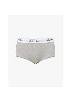 Womens Calvin Klein Icon Cotton and Modal-Blend Boy Shorts