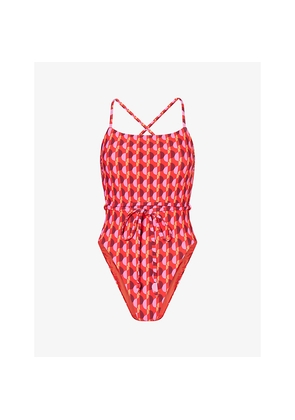 Womens Seafolly Sorrento Reversible Square-Neck Swimsuit