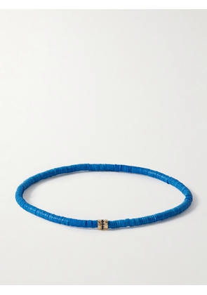 Luis Morais - 14-Karat Gold Sapphire Beaded Bracelet - Men - Blue