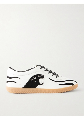 Valentino Garavani - Kicky Suede-Trimmed Leather Sneakers - Men - White - EU 40