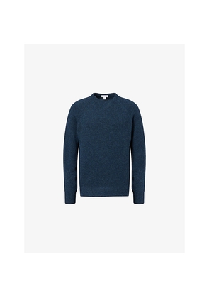 Mens Sunspel Crew-Neck Knitted Lambswool Jumper