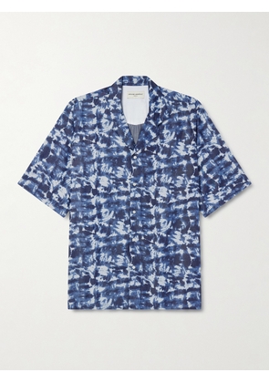 Officine Générale - Eren Camp-Collar Tie-Dyed Lyocell Shirt - Men - Blue - S