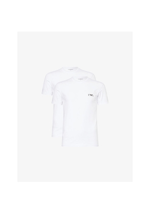 Mens Emporio Armani Brand Logo-Print Pack Of Two Cotton-Jersey T-Shirts