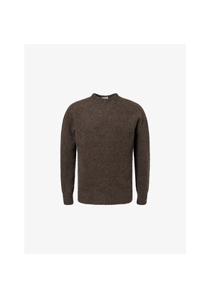 Mens Sunspel Shetland Crewneck Wool Jumper