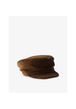 Womens Prada Corduroy Newsboy Cap