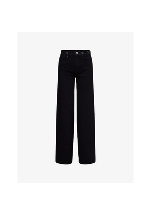 Womens Paige Sasha Wide-Leg Stretch-Denim Jeans