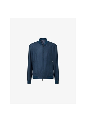 Mens Corneliani Relaxed-Fit Silk and Wool-Blend Bomber Jacket