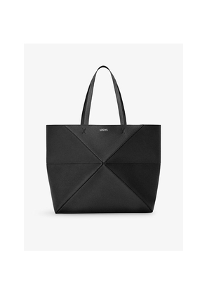 Womens Loewe Puzzle Fold Large Leather Tote Bag