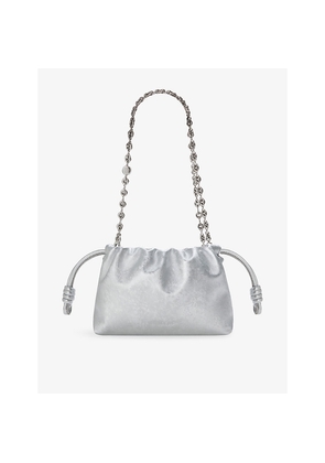 Womens Loewe Flamenco Metallic Mini Leather Clutch Bag