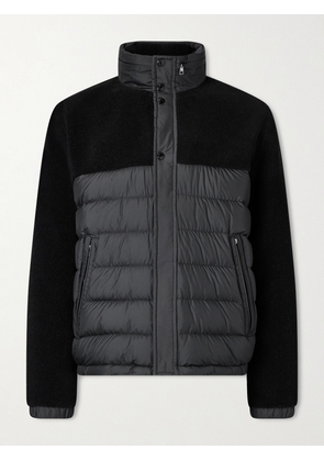 Moncler - Mistral Panelled Fleece and Quilted Shell Down Jacket - Men - Black - 1