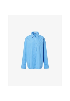 Womens The Frankie Shop Ornella Oversized Cotton-Poplin Shirt