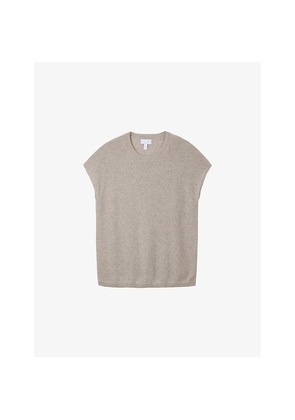 Womens The White Company Sparkle-Knit Cashmere T-Shirt