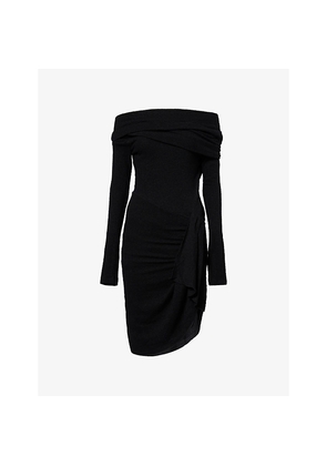 Womens Isabel Marant Fatene Off-Shoulder Cotton-Blend Dress