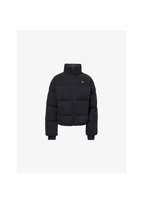 Womens Gymshark Sherpa Logo-Print Padded Jacket