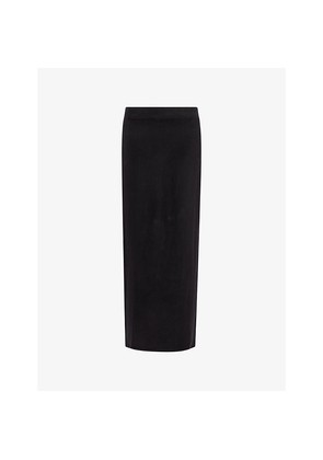 Womens Djerf Avenue Midnight Split Stretch-Woven Midi Skirt