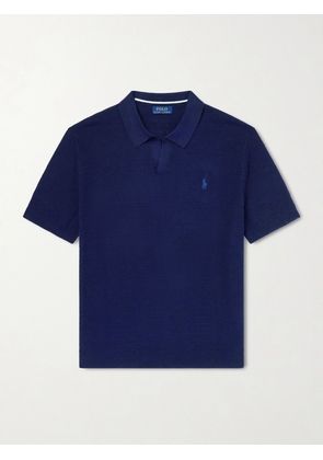 Polo Ralph Lauren - Cotton and Linen-Blend Piqué Polo Shirt - Men - Blue - XS