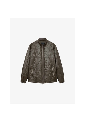 Mens Allsaints Tribex Shine Funnel-Neck Quilted Jacket