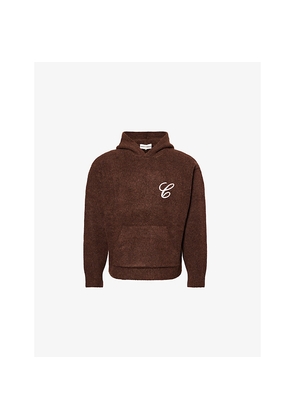 Mens The Couture Club Chainstitch Embroidery Relaxed-Fit Knitted Hoodie