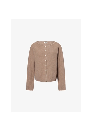 Womens Djerf Avenue Amorini Round-Neck Wool Cardigan