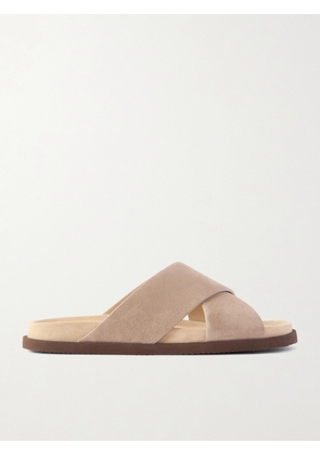 Brunello Cucinelli - Suede Slides - Men - Brown - EU 40