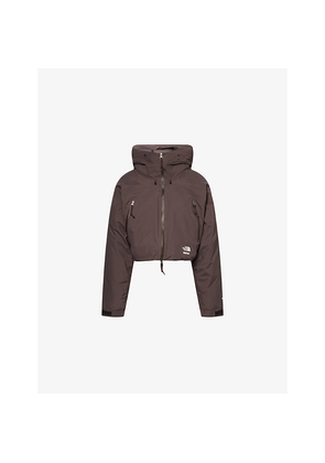 Womens The North Face x Skims Cropped Hooded Shell-Down Jacket