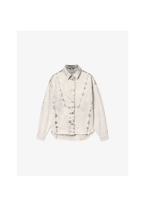 Womens Allsaints Hettie Relaxed-Fit Denim Shacket