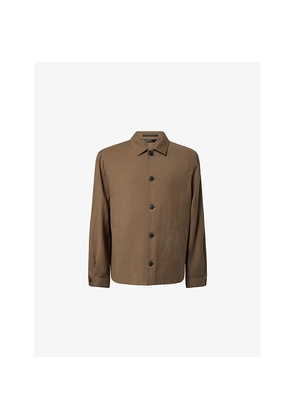 Mens Sunspel Relaxed-Fit Twill Wool Jacket