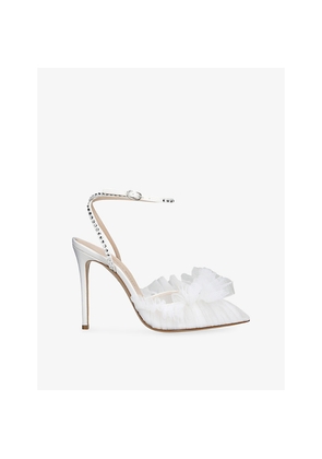 Womens Andrea Wazen Franca Glitz 105 Tulle and Satin Courts