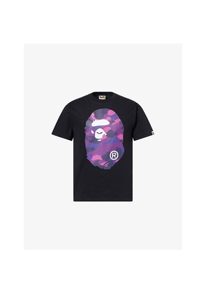 Mens A Bathing Ape Colour Camouflage Big Ape Short-Sleeve Cotton T-Shirt