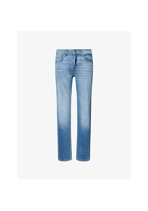 Mens 7 For All Mankind Slimmy Straight-Leg Stretch-Denim Jeans