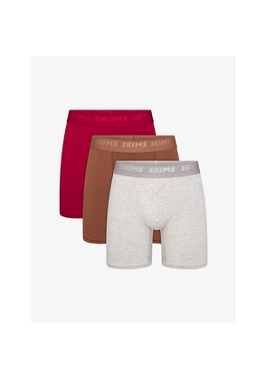 Mens Skims Stretch Pack Of Three 5-Inch Modal-Jersey Boxer Briefs
