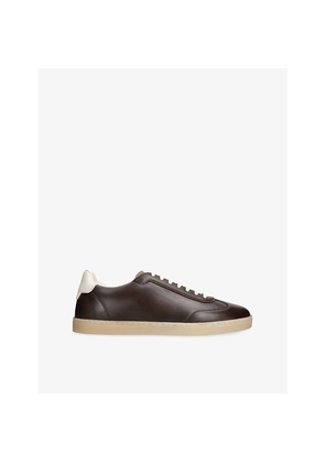 Mens Brunello Cucinelli Foiled-Logo Leather Trainers