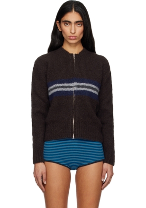 Paloma Wool Brown Penalti Zip Sweater