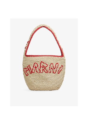 Womens Marni Nassa Small Raffia Hobo Bag