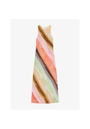 Womens Ro&Zo Multi Watercolour Stripe Ombre Dress