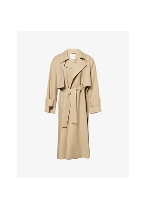 Womens Camilla And Marc Omar Belted Wool Trench Coat