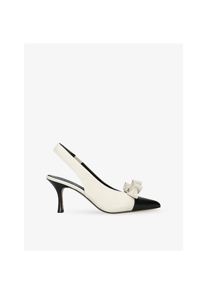 Womens Chloe Alba Sling-Back Leather Heeled Courts