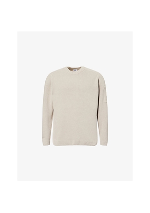 Mens Cp Company Chenille Crewneck Cotton-Knit Jumper