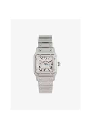 Mens Reselfridges Watches Pre-Loved Cartier Santos Galbee Stainless-Steel Automatic Watch 29mm