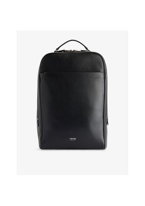 Mens Tom Ford Classic Foil-Print Logo Leather Backpack