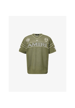 Mens Amiri Sport V-Neck Knitted T-Shirt