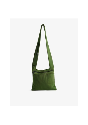 Mens Reselfridges Pre-Loved Miu Miu Logo-Plaque Cotton-Canvas Cross-Body Bag