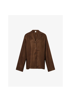 Womens Toteme Monogram-Print Modal Pyjama Shirt